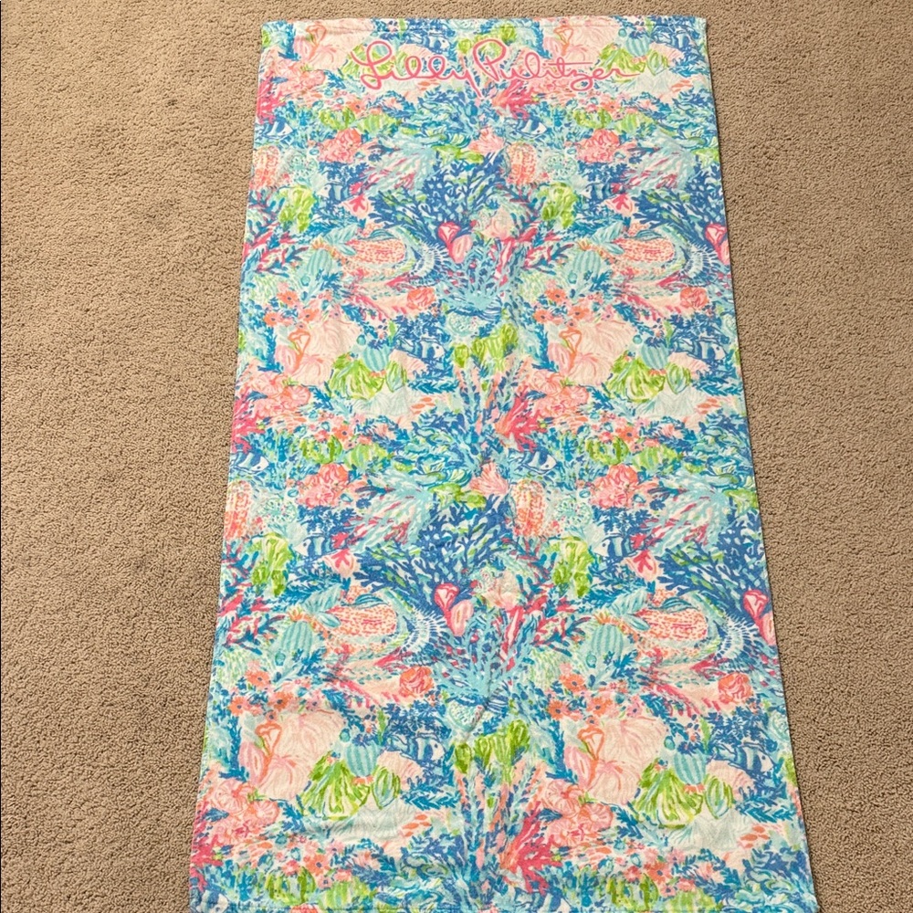 Lilly Pulitzer Coral Print Beach Towel